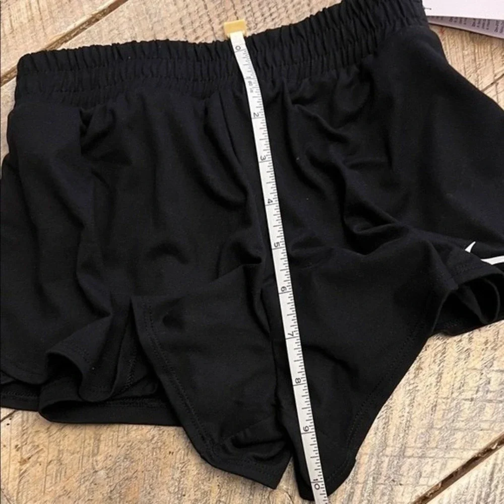 Nike Dri-FIT Running Shorts Girls Size 4 Black NEW‎ 36M340-023 Athletic 2-in-1